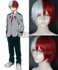 My Hero Academia Boku No Hero Akademia Shoto Todoroki Red White Cosplay Wig B Edition Todoroki Cosplay Cosplay Wigs Cheap Cosplay Wigs