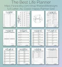 Customizable Home Management Binder Planner Printables 2020 2021 2022 2023 Summer Solstice Ed Us Letter A5 Classic Happy Planner Size In 2020 Life Binder Home Management Binder Budget Planner