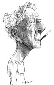 Paul Bowles By David Levine The New York Review Of Books Illustration Caricature Art Drawings Simple