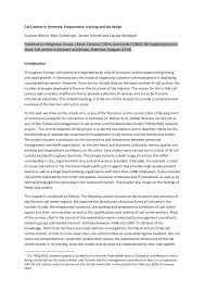 6 rue de l'epeautre, 67370 schnersheim, france, schnersheim, grand est, 67370. Pdf Call Centres In Germany Employment Training And Job Design