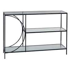 Iron and wood industrial console table. Industrial Metal Console Table Black Olivia May Target