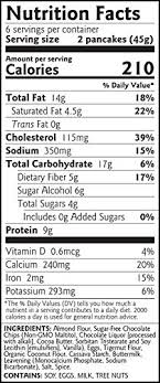 Birch Benders Keto Chocolate Chip Pancake Mix Nutrition Birch Benders Keto Chocolate Chip Pancake Waffle Mix With Almond Coconut Cassava Flour 6