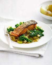 Quick Pan Fried Salmon With Sweet And Sour Leeks Recipe Delicious Magazine Recipe Pan Fried Salmon Fried Salmon Leek Recipes