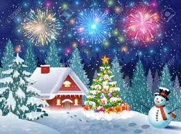A House In A Snowy Christmas Landscape At Night. Christmas Tree.. Royalty  Free Cliparts, Vectors, And Stock Illustration. Image 67913773.