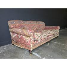 George Smith Roll Arm Kilim Sofa Chairish Kilim Sofa Muted Colors