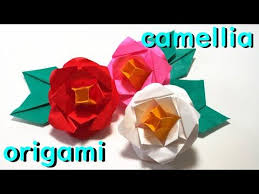 origami camellia 椿の折り方 介護士の簡単diy 折り紙 paper craft youtube クリスマス 手作り 折り紙 花の紙工作 折り紙