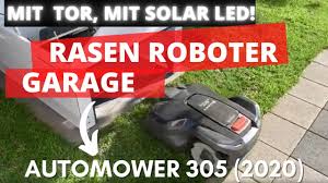 Robohut Mahroboter Garage Aus Holz Mit Mechanischem Garagentor Youtube