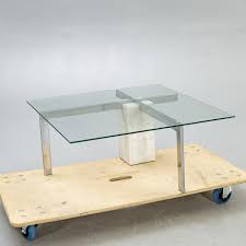 Made in italy during the 1950s. A Glass Metal And Marble Coffee Table Later Part Of The 20th Century Bukowskis