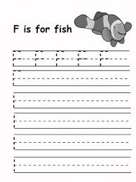 trace the letter f worksheet