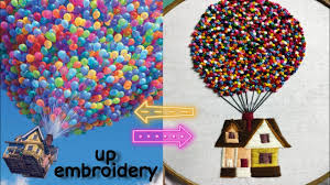 The movie was an animation movie purely for the entertainment purpose. Pixar S Up Movie House And Balloon Embroidery Disney Pixar S Up Movie Hand Embroidery Youtube