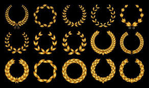Collection Of Different Golden Silhouette Circular Laurel Foliate Wheat And Oak Wreaths Depicting An Award Freepik Vector Graphic Resources
