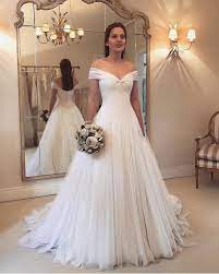 Elegant Off Shoulder Wedding Dress Bridal Gown Grecian Simple White Wedding Gown White Bridal Gown Off Shoulder Wedding Dress Off Shoulder Wedding Dress Simple