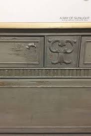 The white paint color you choose should be used on all trim, moulding, and ceilings. The Chippy Gray Milk Paint Dresser