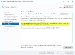 Windows Server 2016 Adfs V4 0 The Specified Service Account Cn Svc Adfs Gmsa Did Not Exist Attempt To Create The Group Managed Service Account Failed Error There Is No Such Object On The Server