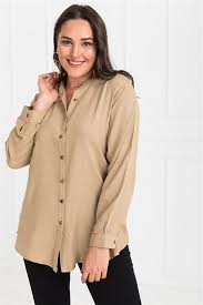 Metal Dugme Sifon Gomlek Krem Gomlek Dugmeler Butik
