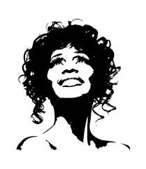 Whitney Houston Wall Decal With Lyrics Silhouette Art Houston Art Whitney Houston