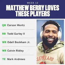 All the love to @willsmith who shared that he was in worst shape of his life. Espn Fantasy Matthew Berry S Love Hate Week 12 Facebook