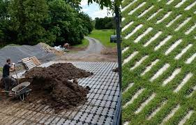 Green Your Driveway With Permeable Concrete Pavers Gardenista Garden Paving Garden Pavers Backyard Landscaping Designs
