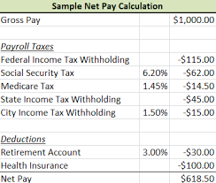 Net Pay Payroll Taxes Payroll Federal Income Tax