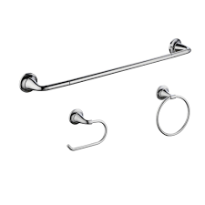 Upgrade your bathroom with replacement bath hardware from bennington. Glacier Bay Bath Hardware Accessory Set Towel Bar Ring Toilet Paper Holder 3 Pc