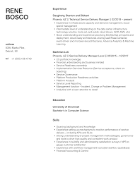 Service Delivery Manager Resume Samples | Velvet Jobs