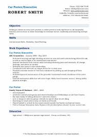 There are many jobs within a dealership. Car Porter Resume Samples Qwikresume