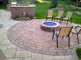 Patio Design With Outdoor Kitchen And Gas Fire Pit By Palatine Il Patio Builder Archadeck Of Chicagoland Fire Pit Backyard Diy Patio Pavers Backyard Fire