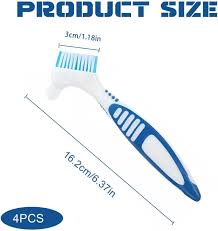 Purple Dual-Head Denture and Retainer Cleaning Brush