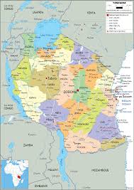 Lonely planet's guide to tanzania. Tanzania Map Political Worldometer