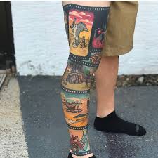 These amazing sleeve tattoos cover the chest area and then extend to the elbow or the wrist. 45 Of The Most Epic Leg Tattoos Bored Panda