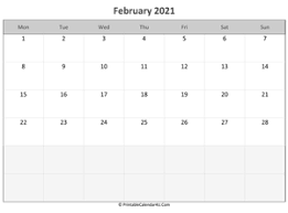 You can download, edit and. February 2021 Calendar Templates