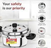 Prestige Deluxe Alpha Svachh Stainless Steel Pressure Cooker with Alpha  Base and Deep Lid for Spillage Control, (3 Liter)