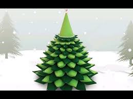 3d Paper Christmas Tree How To Make A Diy Paper Christmas Tree X Mas Tree Decorations