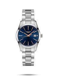 LONGINES WATCH ONLY TIME WOMAN CONQUEST CLASSIC STEEL QUANDRANT BLUE  BRACELET