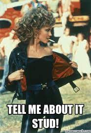 Tell Me About It Stud Meme Google Search 50s Rockabilly Rockabilly Olivia Newton John