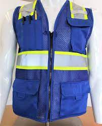 Spardwear blue safety vest /gilet with pockets free print. 5x High Visibility Safety Vest Construction Industrial Warehouse 2xl Xxl For Sale Online Ebay