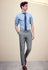Propuestas Ropa Moderna Hombre Pantalon Moderno En Gris Claro Camisa Color Azul C Ropa De Hombre Casual Elegante Ropa Formal Hombre Pantalones De Hombre Moda