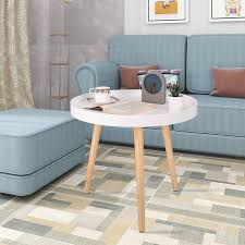 To get the most of your new piece, select a storage coffee table. Side Table Small Round Coffee Bedside Table White Woltu Eu
