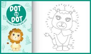 Inspiring coloring pages of lions coloring in pretty lion king. Premium Vector Connect The Dots Kids Game And Coloring Page With A Cute Lion Character