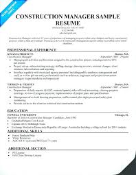 Experience planning and coordinating projects at private construction sites in boston. Resume Templates Sample Resume For Construction Project Manager