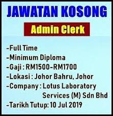 Page 1 of 163 jobs. Admin Clerk Johor Bahru Jobs Full Time Admin Office Finance On Carousell