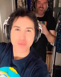 First time singing together in over 20 years! It felt good to record  @stretchyman. He sounded great. This reunion is going to be hot 🔥 ,  #noauthority #boyband #noauthorityreunion