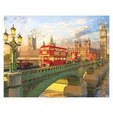 Springbok Westminster Bridge Puzzle 500pc Westminster Bridge Bus Art Bridge Canvas