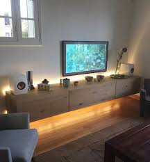 Kundenimpressionen Unser Sehr Beliebtes Holz Lowboard Wurde Auf Kundenwunsch Mit Einer Hintergrundbeleuchtu Appartment Decor Sideboards Living Room Sweet Home