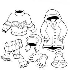 Winter Clothes Coloring Pages For Children Coloring Books Coloring Pages Winter Coloring Pages For Kids