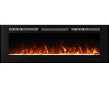 R.w.flame (most powerful wall mounted fireplace) r.w.flame is the most powerful wall electric fireplace with 5,100 btu. Boyel Living 60 In Electric Wall Mounted Recessed Fireplace With Remote 1500 750 Watt In Black Vl Ef60 The Home Depot