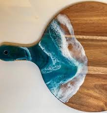 Ocean Resin Cheese Boards Resin Art Resin Diy Epoxy Resin Crafts