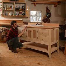 Typically, cabinets are built using 3/4″ (18mm) plywood for the structure, 1/4″ (6. How To Build Your Own Bathroom Vanity Diy Bathroom Vanity Diy Bathroom Rustic Bathroom Vanities
