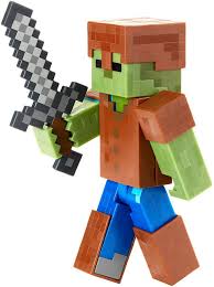 Hello how does one spawn a zombie at the player with diamond enchanted gear. Minecraft Survival Mode Zombie In Armor 5 Action Figure Mattel Toys Toywiz