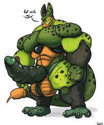 android balls big balls big muscles big penis boner cell (dragon  ball) dragon ball dragon ball z erection green body male male only muscles  muscular penis semi-perfect cell solo